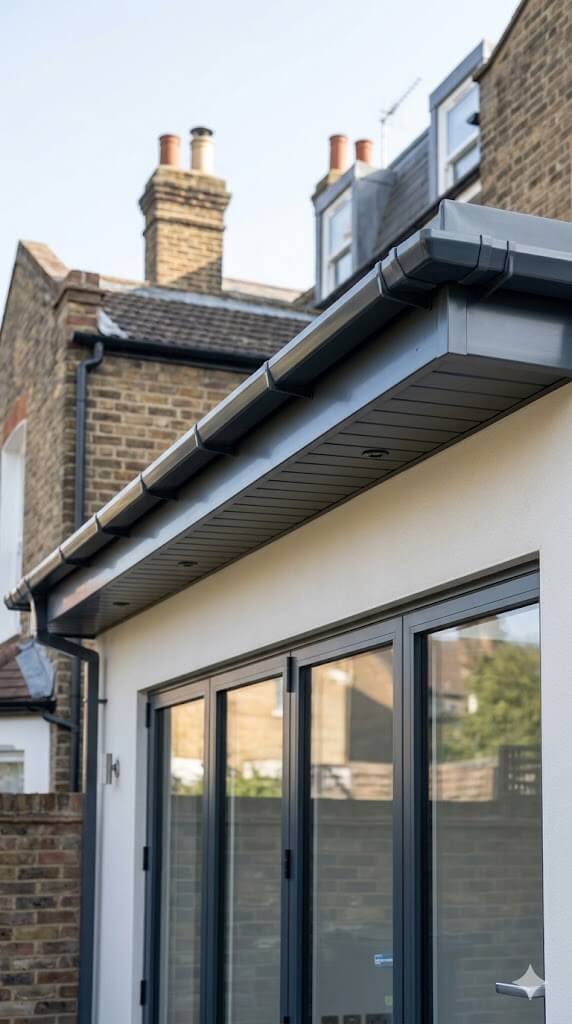 new black fascia and soffits