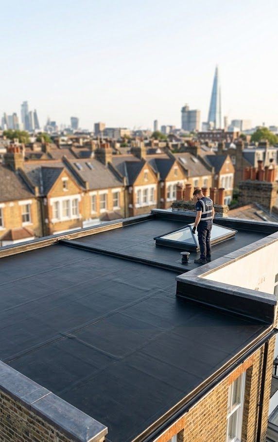 new flat roof installed